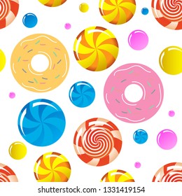 Candies.  Seamless pattern. Vector image.