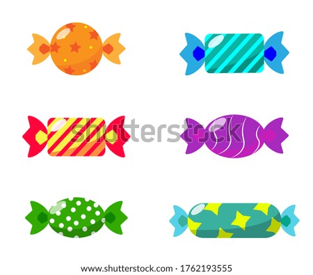 Candies  set illustration vector icon 