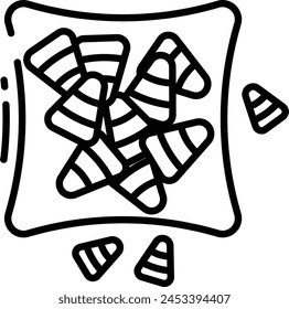 candies sugar outline icon vector illustration