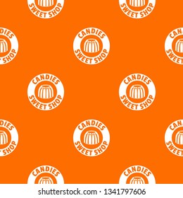 Candies sweet shop pattern vector orange for any web design best