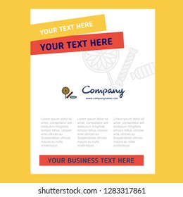 Candies  Title Page Design for Company profile ,annual report, presentations, leaflet, Brochure Vector Background