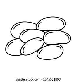 Vector de conjunto de iconos dibujado a mano de los candados.