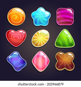 Candies vector set