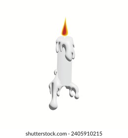 candle 3d vector and illustrator
