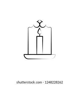 Candle for alternative medicine icon. Element of alternative medicine icon for mobile concept and web apps. Thin line Candle for alternative medicine icon can be used for web