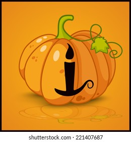 candle, banner and background for pumpkins for Halloween