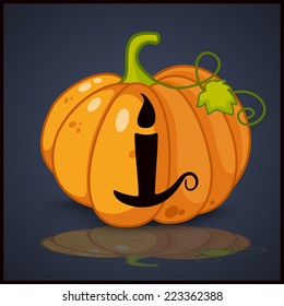 candle, banner and background for pumpkins for Halloween