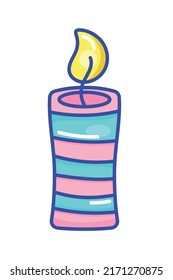 candle birthday celebration isolated dicon