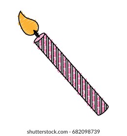 candle birthday isolated icon