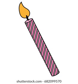 candle birthday isolated icon