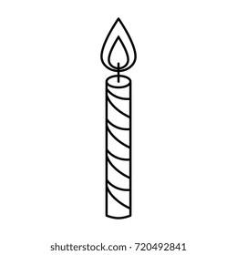 candle birthday isolated icon