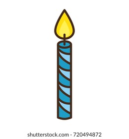 candle birthday isolated icon