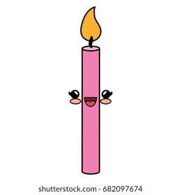 candle birthday kawaii character