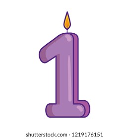 candle birthday number one