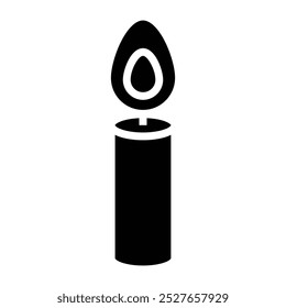 candle black icon. vector illustration.