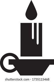 candle black light icon vector
