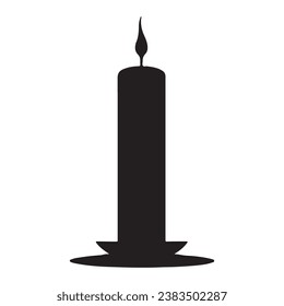 A Candle black Silhouette vactor

