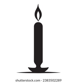 A Candle black Silhouette vactor
