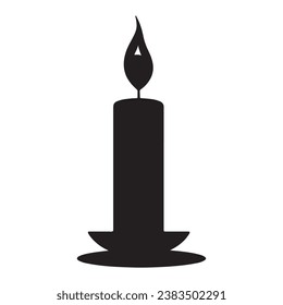 A Candle black Silhouette vactor
