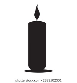 A Candle black Silhouette vactor
