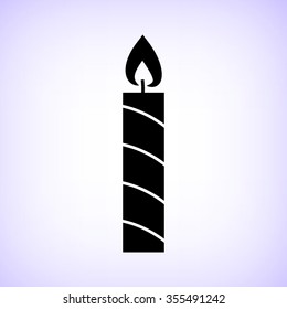 Candle  - black vector icon
