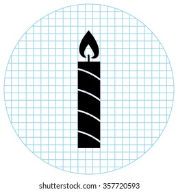 Candle -  black vector icon