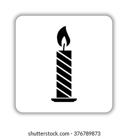 Candle  - black vector icon