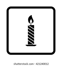Candle -  black vector icon