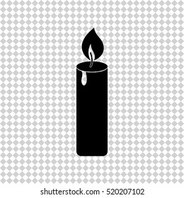 Candle -  black vector icon