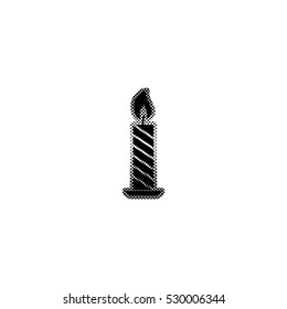 Candle  - black vector icon