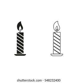 Candle  - black vector icon
