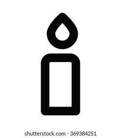 Candle Bold Line Vector Icon