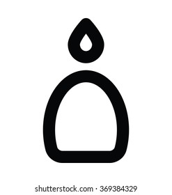 Candle Bold Line Vector Icon