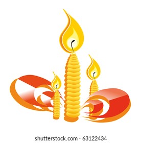 candle and bow