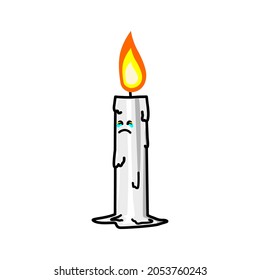 Candle boy vector with variation of emotions 