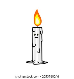 Candle boy vector with variation of emotions 