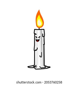 Candle boy vector with variation of emotions 