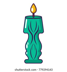 Candle bright icon. Cartoon illustration of candle bright vector icon for web