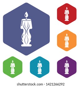 Candle bright icon. Simple illustration of candle bright vector icon for web