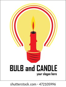 Candle and Bulb logo