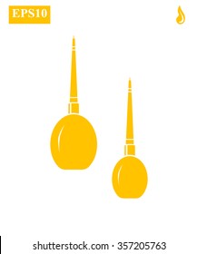 candle burning icon set gold on white background vector illustration 