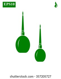 candle burning icon set green on white background vector illustration 