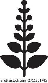 Icono de la flor del arbusto de la vela – Ilustración vectorial 