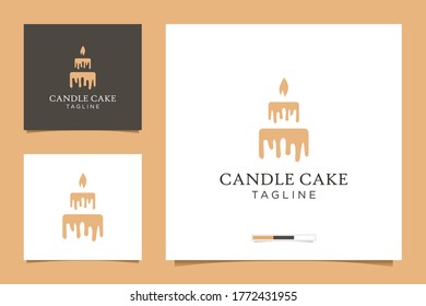 candle cake logo unique premium design
