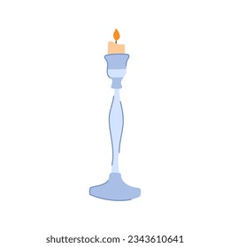 candle candlestick holder cartoon. candelabra chandelier, classic interior, old forex candle candlestick holder sign. isolated symbol vector illustration