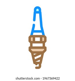 Candle-Auto-Farbe Symbol Vektorgrafik. Kerzenzeichen. einzelne Symbolillustration
