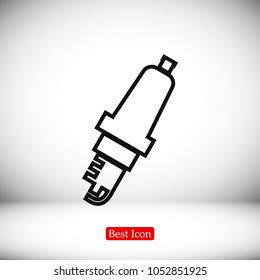 candle for Car icon, stock vector illustration flat design style