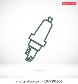 candle for Car icon, stock vector illustration flat design style