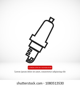 candle for Car icon, stock vector illustration flat design style