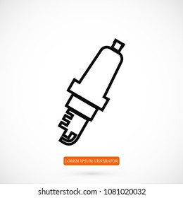 candle for Car icon, stock vector illustration flat design style